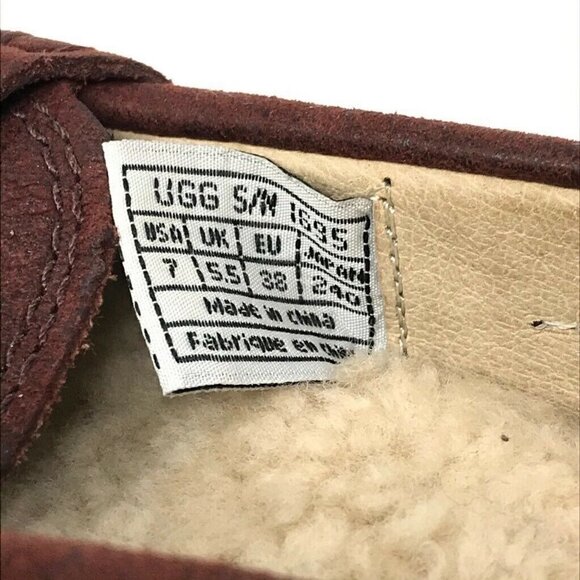 UGG Australia Loafer Flat Shoes Brown Leather 7 - Picture 10 of 10